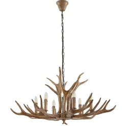 Lindby hængelampe Tejask, Ø 102 cm, 6 lyskilder, gevir, E14