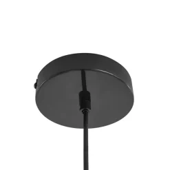 Lindby hængelampe Tivra, sort, Ø 35 cm, metal, E27