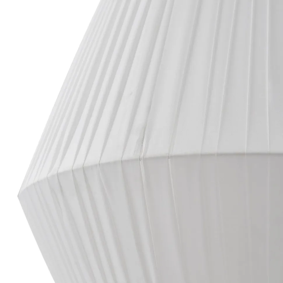 Lindby hængelampe Vitore, Ø 40 cm, tekstil, hvid