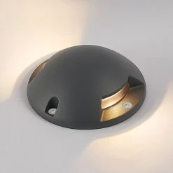 Lindby Huban gulv-spotlight med LED, 2 lyskilder