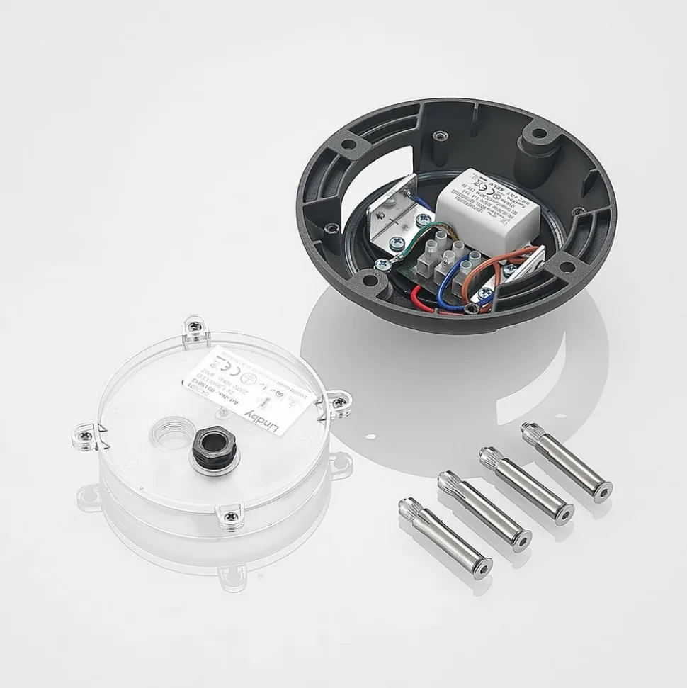 Lindby Huban gulv-spotlight med LED, 2 lyskilder