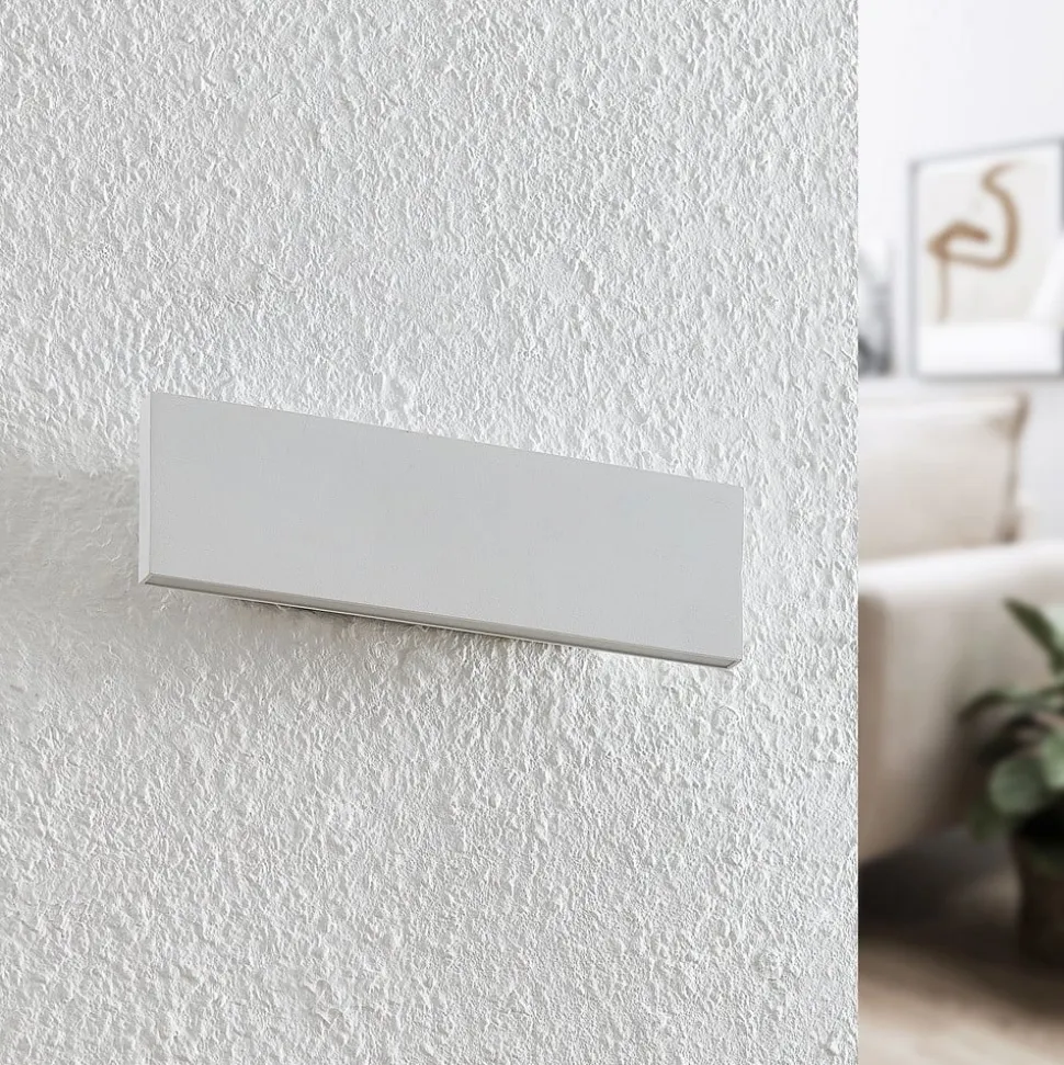 Lindby Ignazia LED-væglampe, 28 cm, hvid, metal, op/ned
