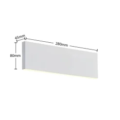 Lindby Ignazia LED-væglampe, 28 cm, hvid, metal, op/ned