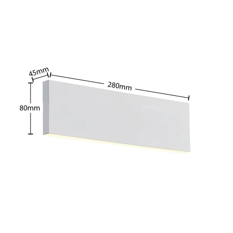 Lindby Ignazia LED-væglampe, 28 cm, hvid, metal, op/ned