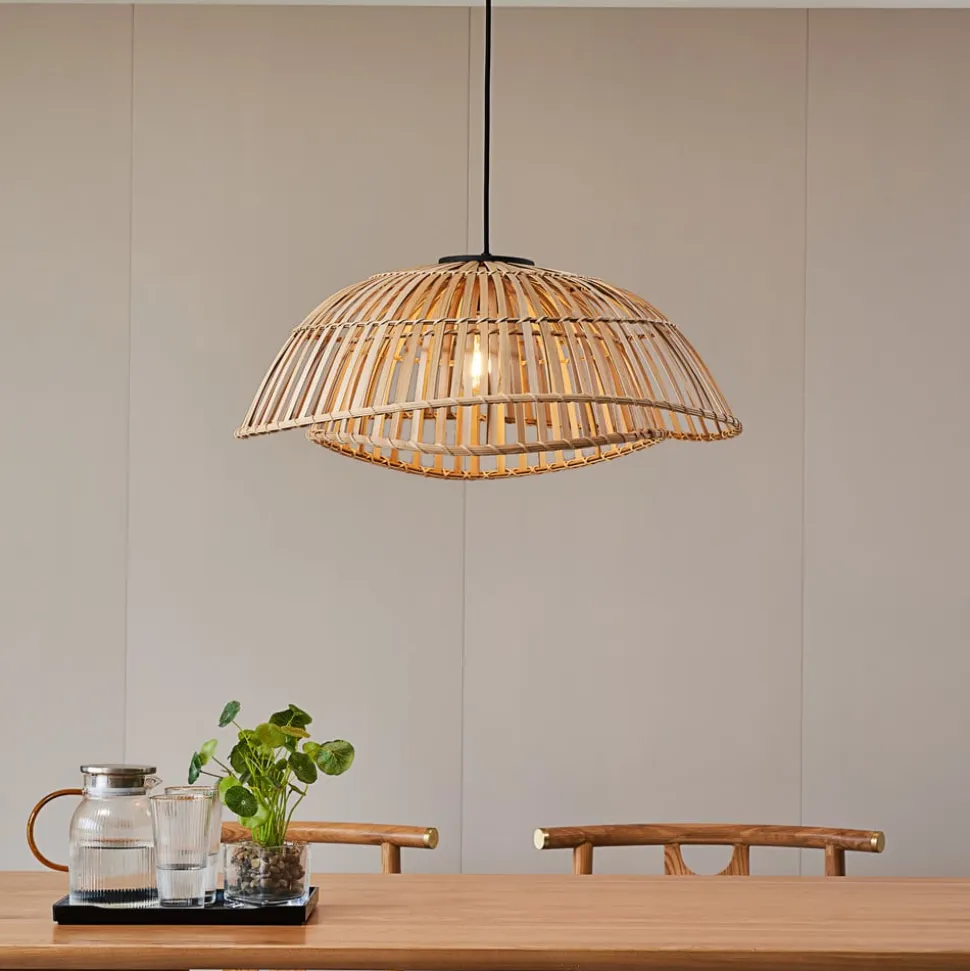 Lindby Ilajus hængelampe, Ø 62 cm, bambus, E27