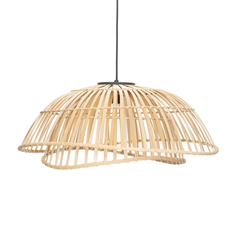 Lindby Ilajus hængelampe, Ø 62 cm, bambus, E27