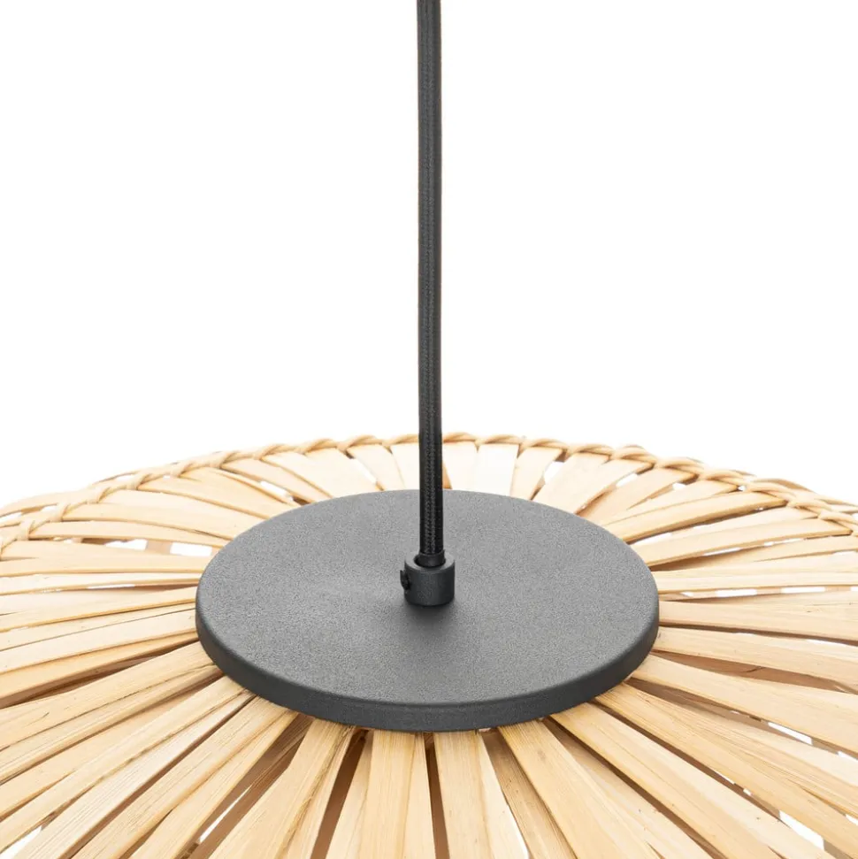 Lindby Ilajus hængelampe, Ø 62 cm, bambus, E27