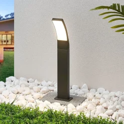 Lindby Ilvita LED-vejlampe, 60 cm, antracit, metal, IP54