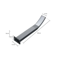 Lindby Ilvita LED-vejlampe, 60 cm, antracit, metal, IP54