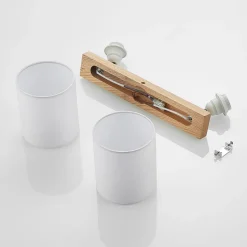 Lindby Imarin loftspot, 2 lyskilder, eg/hvid