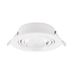 Lindby indbygningsspot Jyla, hvid, 3.000 K, Ø 13 cm, linse