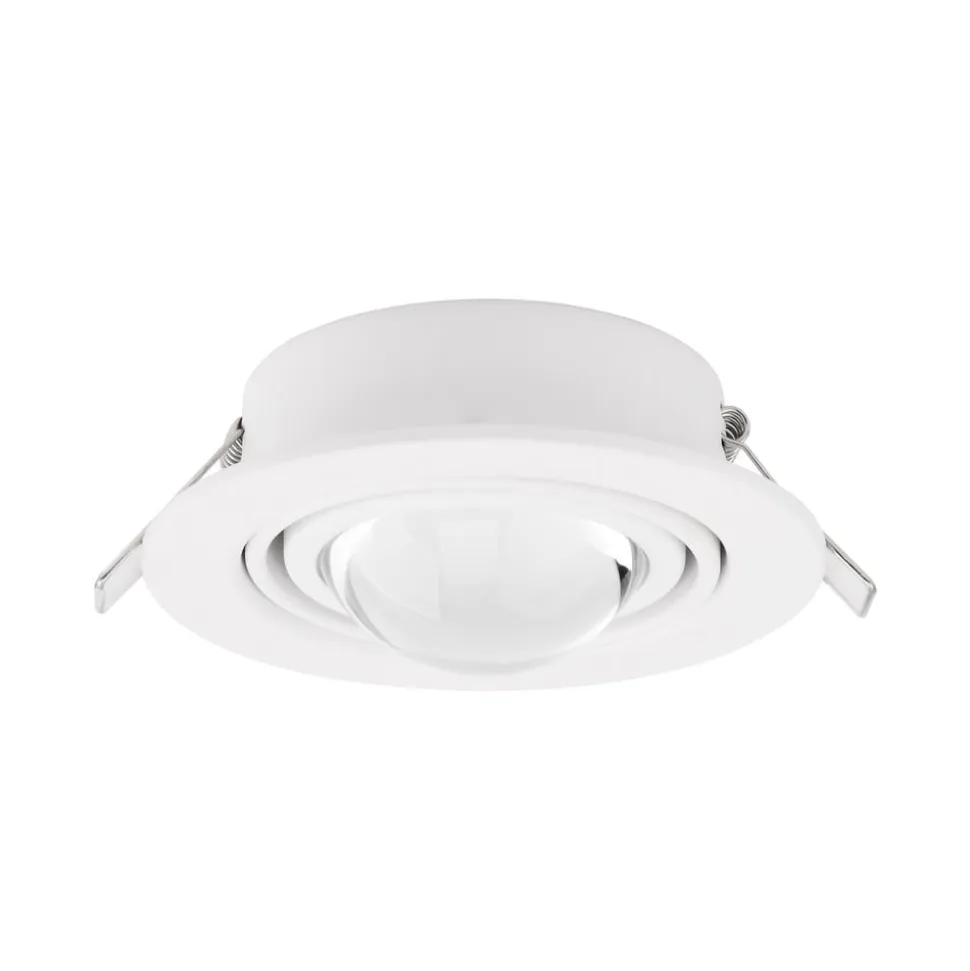 Lindby indbygningsspot Jyla, hvid, 3.000 K, Ø 13 cm, linse