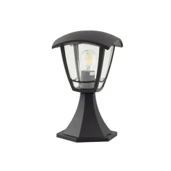 Lindby Isidoro sokkellampe, sort, højde 28 cm, plast
