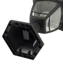 Lindby Isidoro sokkellampe, sort, højde 28 cm, plast