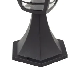 Lindby Isidoro sokkellampe, sort, højde 28 cm, plast