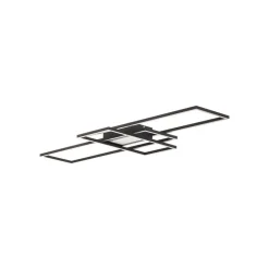 Lindby Ismera LED-loftslampe 3 rammer, antracit