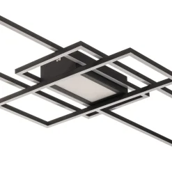 Lindby Ismera LED-loftslampe 3 rammer, antracit