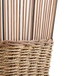 Lindby Jacinto gulvlampe, bambus, hamp, højde 130 cm