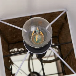 Lindby Jacinto gulvlampe, bambus, hamp, højde 130 cm