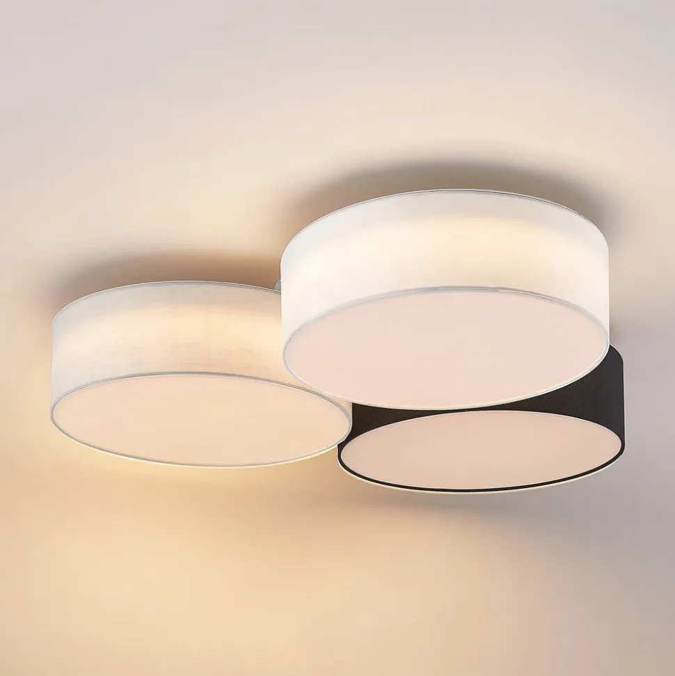Lindby Janita LED-loftlampe, 3-lys, trefarvet