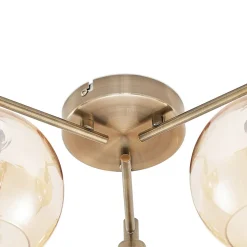 Lindby Jemissa loftlampe, 3 lyskilder, ravgul
