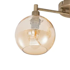 Lindby Jemissa loftlampe, 3 lyskilder, ravgul