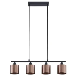 Lindby Joudy pendellampe, 4 lyskilder, mørk bronze