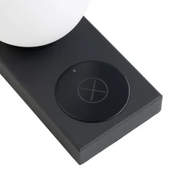Lindby Junis bordlampe, sort, opladningsfunktion