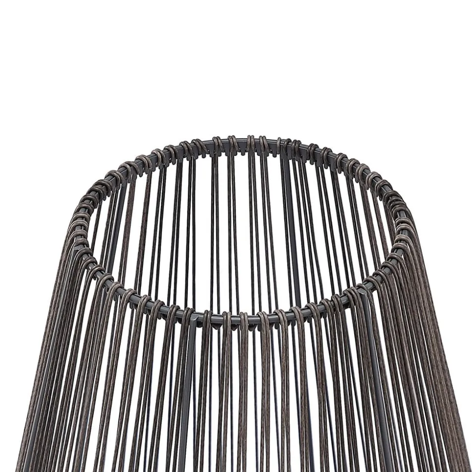 Lindby Kaati LED solcellelygte, rattanlook, 37 cm