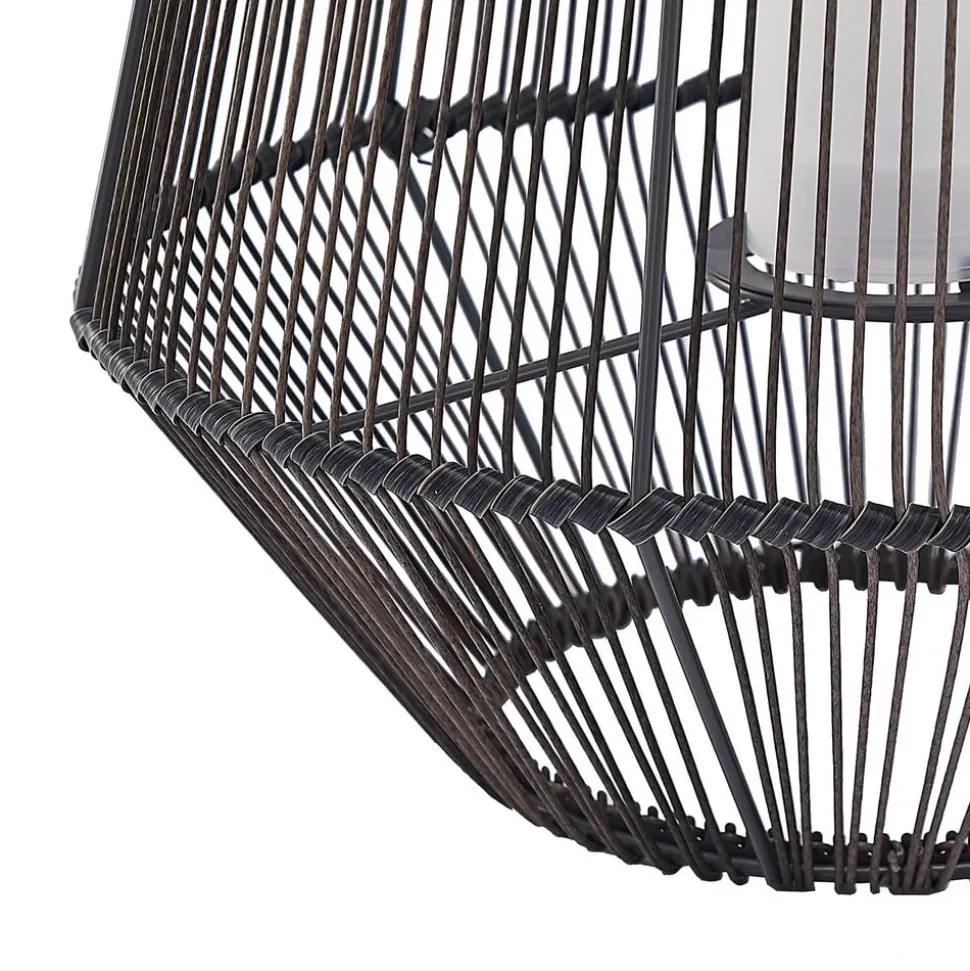 Lindby Kaati LED solcellelygte, rattanlook, 37 cm