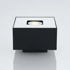 Lindby Kasi loftlampe, sort, 1 lyskilde, 14 x 14cm
