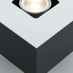 Lindby Kasi loftlampe, sort, 1 lyskilde, 14 x 14cm