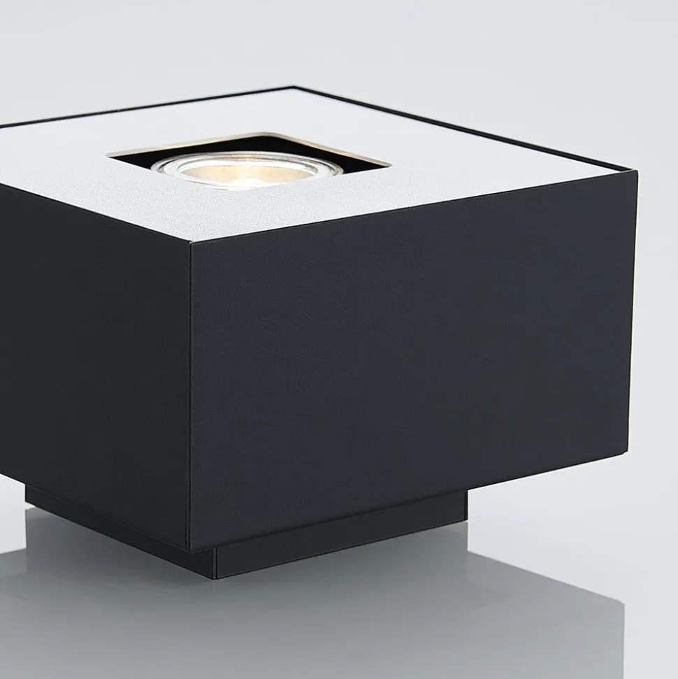 Lindby Kasi loftlampe, sort, 1 lyskilde, 14 x 14cm