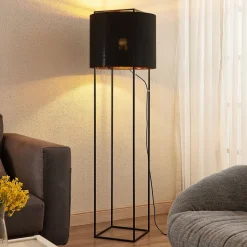 Lindby Kesta stof-gulvlampe, stel m. 4 stænger