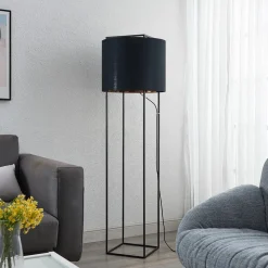 Lindby Kesta stof-gulvlampe, stel m. 4 stænger