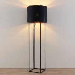 Lindby Kesta stof-gulvlampe, stel m. 4 stænger