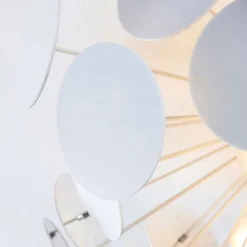 Lindby Kinan loftlampe, Ø 54 cm, hvid, metal, E14