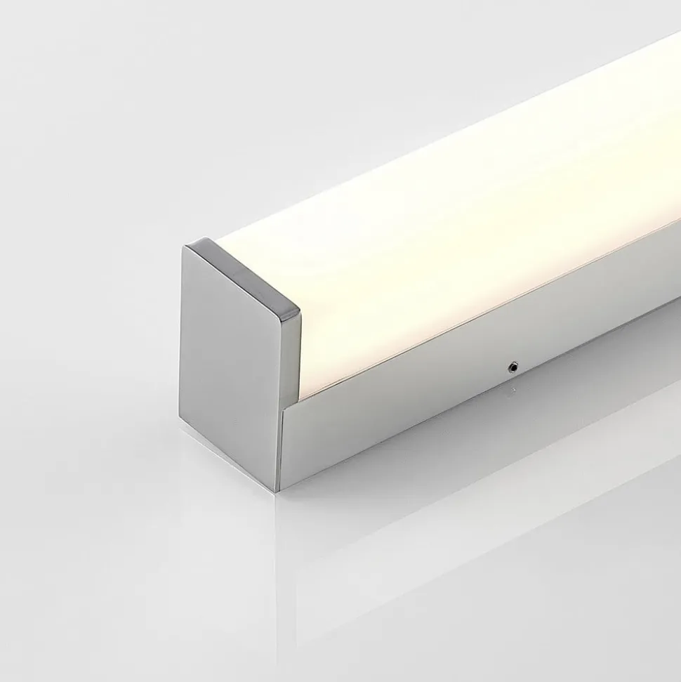 Lindby Klea LED-badeværelseslampe, 120 cm, krom, metal, IP44