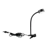 Lindby klemmelampe Jyla sort linse 3000K fleksibel arm GX53