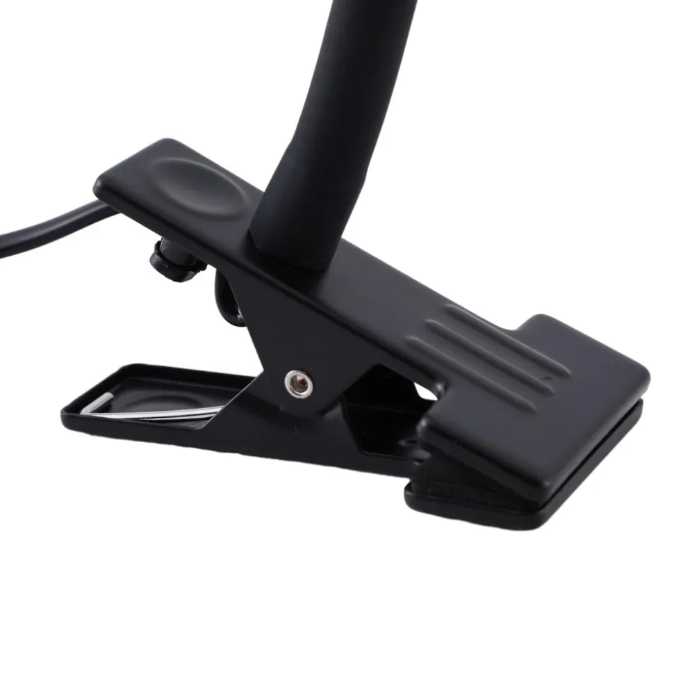 Lindby klemmelampe Jyla sort linse 3000K fleksibel arm GX53