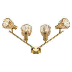 Lindby Kosta loftlampe, 4 lyskilder, messing
