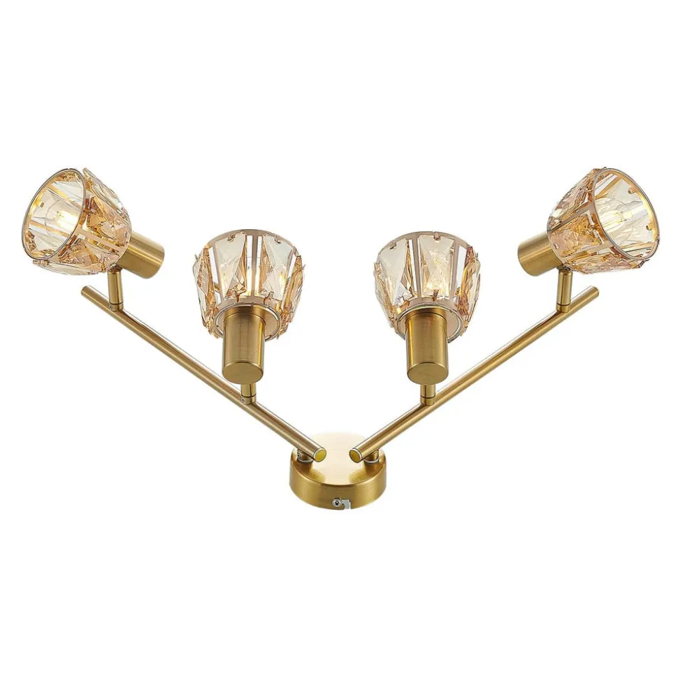 Lindby Kosta loftlampe, 4 lyskilder, messing