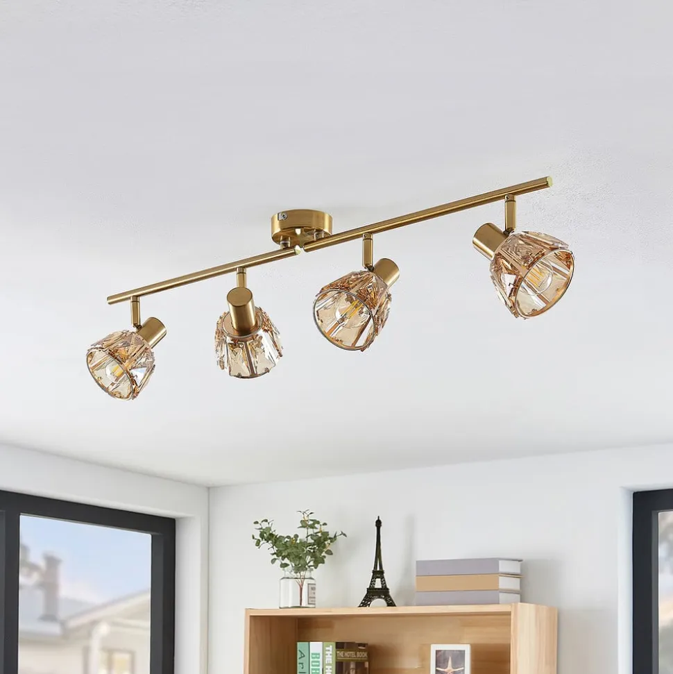 Lindby Kosta loftlampe, 4 lyskilder, messing