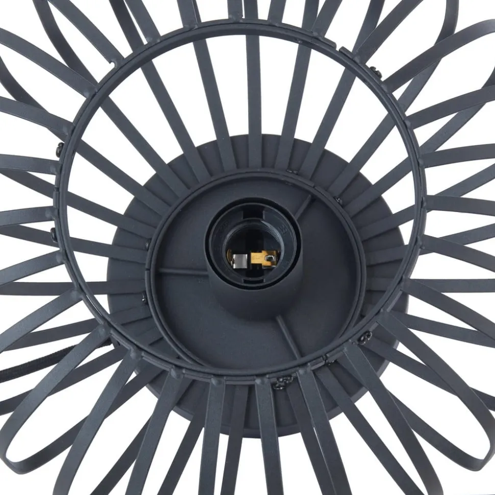 Lindby Krish bordlampe i bur-look, sort