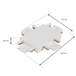 Lindby krydsstik Lumaro, hvid, plast