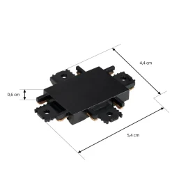 Lindby krydsstik Lumaro, sort, plast