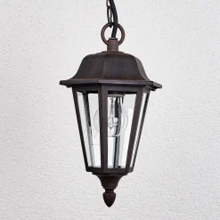Lindby Lamina udendørs hængelampe, Ø 18 cm, lygte, E27
