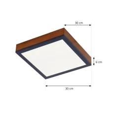 Lindby Laviona loftlampe, firkantet, 30 cm