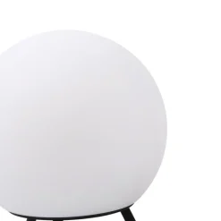 Lindby LED genopladelig bordlampe Aurilia, sort/hvid, jern, IP44