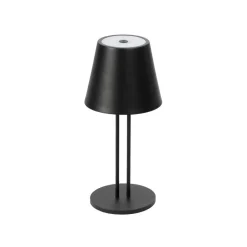 Lindby LED genopladelig bordlampe Janea TWIN, sort, metal